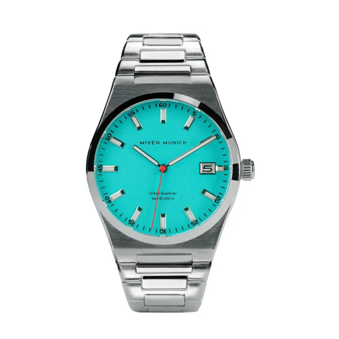 MIYEN MUNICH - URBAN EXPLORER - Tropical Blue - steel / 42 MM