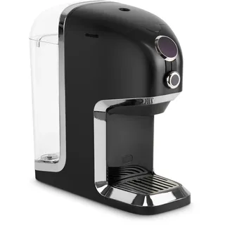 BRU Tee Automat für losen Tee & Kräuter & Teebeutel, OHNE Kapseln, Heißwasserspender & Teemaschine in einem, Tee & filtriertes Wasser auf Knopfdruck, automatisches Reinigungssystem (Schwarz/Chrome)