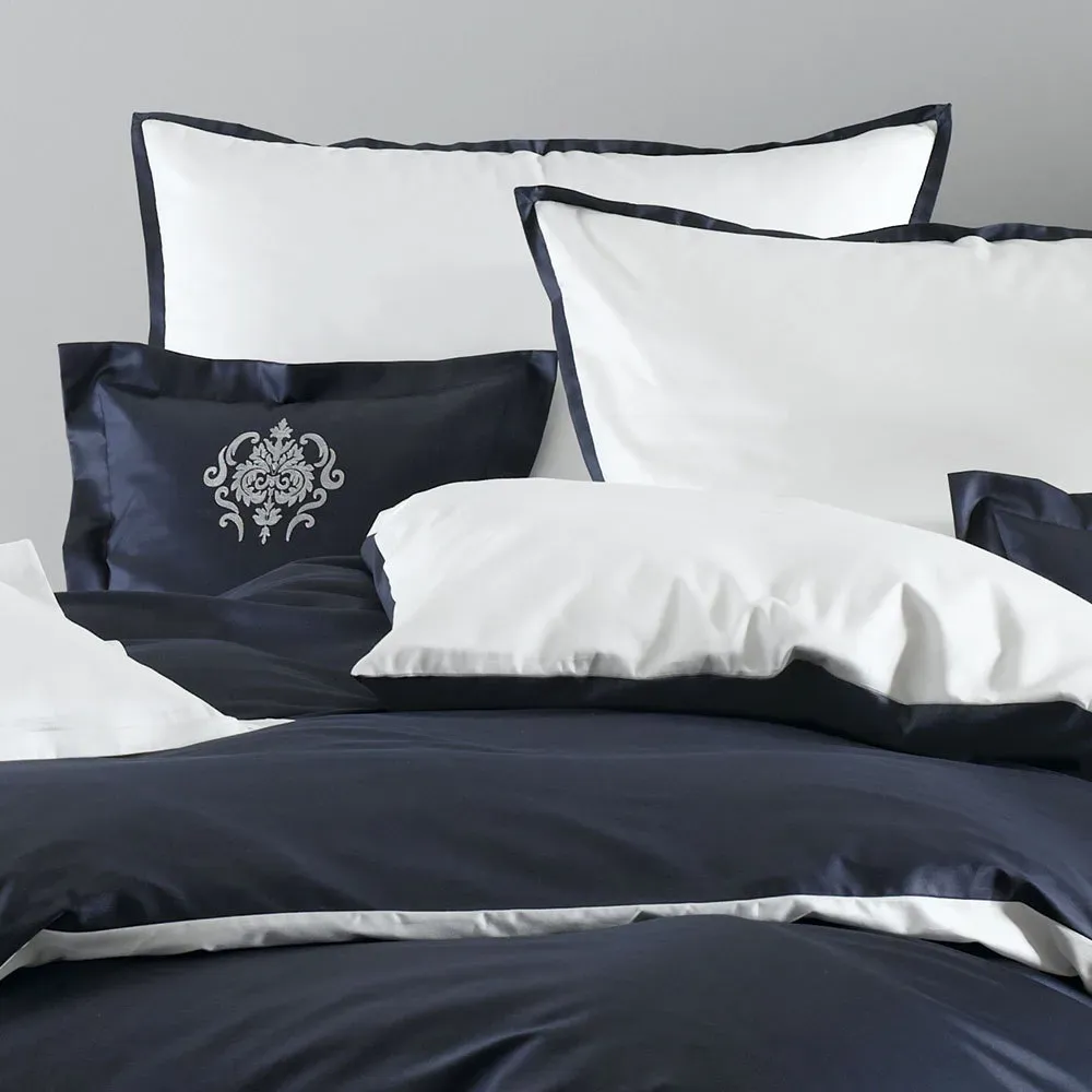 Lorena Mako-Satin Wendebettwäsche Juliet Kissenbezug einzeln 80x80 cm - blau;weiß