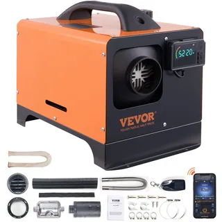 Vevor Luft Dieselheizung Standheizung 12 V 8 kW, Luftheizung Air Diesel Diesel Standheizung Lufterhitzer, 0,16–0,62 L/Std. Auto-Dieselheizung mit LCD-Display & Fernbedienung & Bluetooth-APP Steuerung