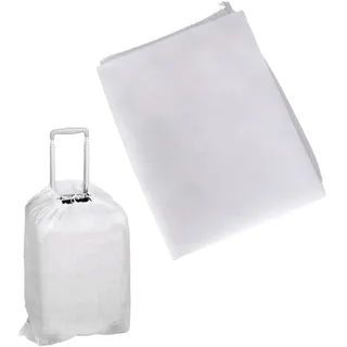 Teegxddy Koffer Schutzhülle, Kofferschutz Abdeckung, Schutzhülle, Wiederverwendbar (Geeignet für bis zu 30 Zoll, Staubdicht, Schimmelresistent, Kordelzug, Weiß)