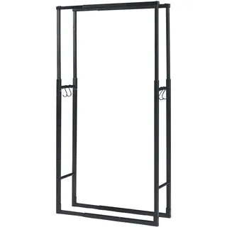 [en.casa] Kaminholzregal Kasan verstellbare Höhe und Breite H100-150xB40-65xT25cm