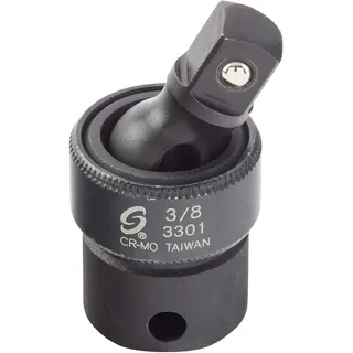 Sunex 3301, 3/8 Zoll Antrieb, Universalschlaggelenk, Cr-Mo legierter Stahl, Cr-Mo Stahl, Radius Corner Design, flexibel, entspricht ANSI Standards, schwarz