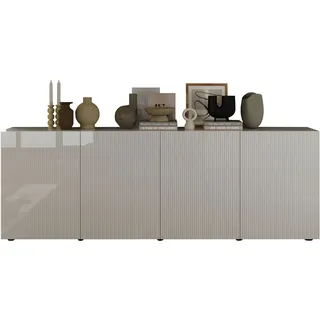 INOSIGN Sideboard »Rio Breite 240 cm, Kommode mit 4 Türen, Anrichte,«,... geriffelte MDF-Fronten, modern u. elegant, viel Stauraum