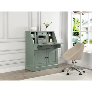 vente-unique Sekretär - MDF & Kiefernholz - Mandelgrün - CLEORE