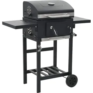 vidaXL 3-in-1 Outdoor-Pizzaofen & Grill Schwarz