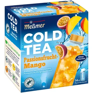 Meßmer Cold Tea Passionsfrucht-Mango 14 Pyramidenbeutel,