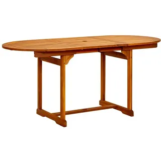 vidaXL Garten-Esstisch Ausziehbar 120-170 x 80 x 75 cm Braun