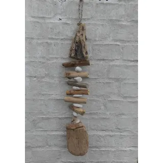Deko-Impression Dekoobjekt Treibholz-Hänger Fisch Fischgräte Girlande maritime Deko 60 cm (1 St)