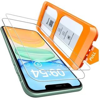 TOCOL für iPhone 11 für Panzerglas, für iPhone XR für Panzerglas, Auto-Installation 9H Härte Stoßfest Kratzfest Anti-Fingerabdruck Anti-Bläschen folie für iPhone 11/XR, Kompatibel mit Hülle, 2 Stück