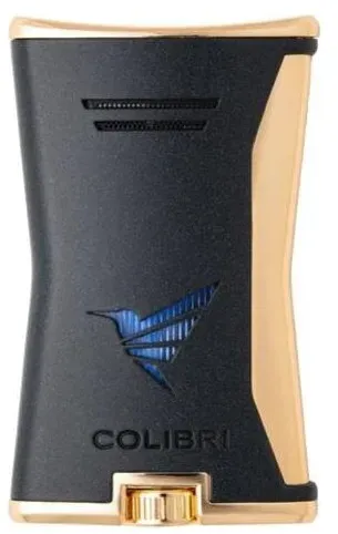 COLIBRI Feuerzeug Slim schwarz/gold