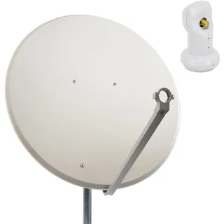 PremiumX SAT Anlage 100cm Satelliten Schüssel Antenne Offset Spiegel Single LNB