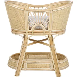 Beliani Stubenbett Rattan LAGRASSE 50 x 70 cm Naturfarben