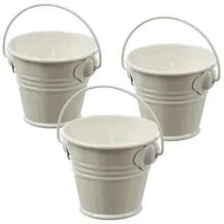 MARELIDA Duftkerzen Citronella Garten Balkon Outdoorkerzen im Metalleimer 3St.