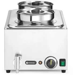HENDI Set: Ranger Bain-Marie + 2 4L-Behälter mit Deckel, HENDI, 8L, 220-240V/1000W, 604x332x(H)315mm