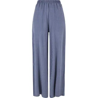 URBAN CLASSICS Viscose Resort Pants Relaxed Fit Vintageblau/Pink XL