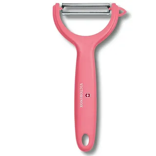 Victorinox Spargelschäler Tomaten-/Kiwischäler mit rostfreier Zackenschliffklinge, hellrot, Ergonomisches Design, ideal für weiche Früchte