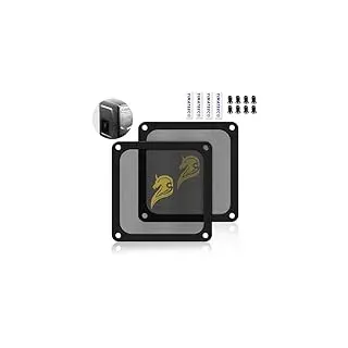 YIMATEECO Staubfilter PC Lüfterabdeckungen 120mm mit Magnetischer Rahmen für Computer-Kühlerlüfter, Router, PVC 50 Maschen, PC-Lüfter Kühler Lüftergitter(PVC Gentleman, 120 * 120mm, 2Stü, Schwarz)