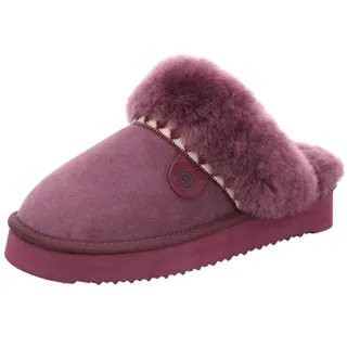 Rohde GENOVA Pantoffel Hausschuh, Schlappen, Clog, Plateausohle, zum Schlupfen lila 36 EU