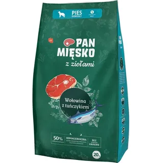 Pan Miesko, Trimmer + Haarschneider, Pan Mięsko Z Ziołami Wołowina z tuńczykiem (dorosły) chrupki S 20kg