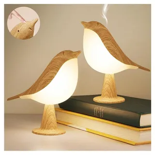 Haotao Nachttischlampe mit Timer | Tischlampe | Kabellos Touch Dimmbare 3-Farbe 3000K-6000K | LED Akku Tischleuchte | Nachtlicht Kinder | 2600mAh Wiederaufladbar Batterie | Dekoration