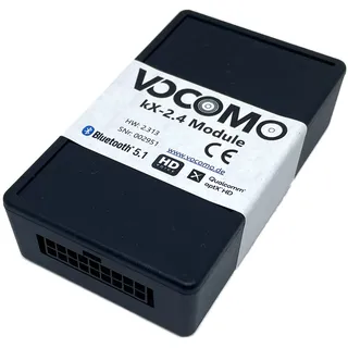 VOCOMO kX-3 V1 Bluetooth Freisprecheinrichtung mit Musik-Streaming passend für Audi, SEAT