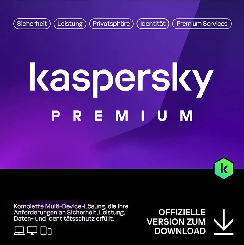 Kaspersky Premium 2026, 1 Gerät - 2 Jahre, Download