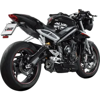MIVV Delta Race Triumph Street Triple R/s/rs 2017-23 T.019.ldrb Homologierter Slip On Schalldämpfer - Black - Homologated