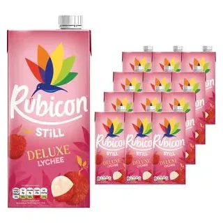 Rubicon Saft Deluxe Lychee, je 1 Liter, 12 Stück