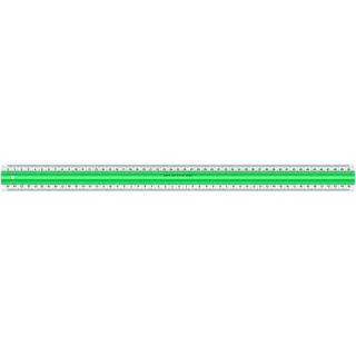 LINEX Super Serie Lineal 50 cm Kunststoff grün, Anti-Rutsch-Effekt, gegenläufige mm-Skala