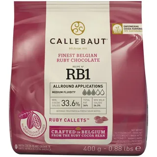 Callebaut Ruby Schokoladendrops 33,6 % Kakao (400 g)
