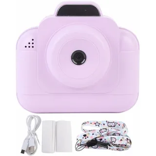 Kids Print -Kamera, HD -Fotografie, Instantdruckkamera, Lustige Funktionen, 48 MP 1080p -Kompaktkamera mit 6X Digitalem Zoom, Langer Akkulaufzeit, 2,4 -Zoll -Bildschirm (violett)