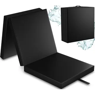 eloneo Bestschlaf schwarz Outdoor Klappmatratze wasserabweisend, 90x200x8 cm