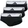 Active Flex Cotton Slip Schwarz/Weiß L 3er Pack