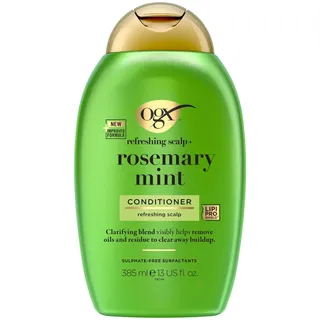 OGX refreshing scalp+ Rosemary Mint Conditioner (385 ml), klärende Haarspülung, die hilft, Öle und Rückstände sichtbar zu entfernen, für alle Haartypen, insbesondere für fettiges Haar und Kopfhaut