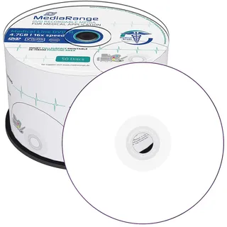 MediaRange Medical Line DVD-R 4,7 GB, 16x, Full-Surface-Printable, 50er-Spindel