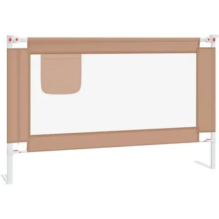 vidaXL Kleinkind-Bettschutzgitter Taupe 120x25 cm Stoff