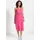 elegantes Midikleid Strandkleid Spaghettikleid Leinenkleid rosa 42