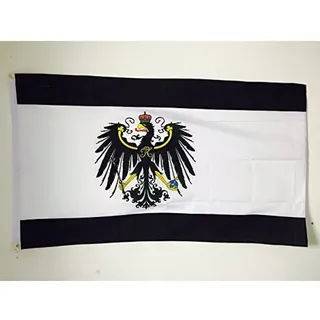 AZ FLAG - Flagge Königreich Preußen 1701-1918 - 150x90 cm - Preussen Fahne 100% Polyester mit Messing-Ösen - 110g