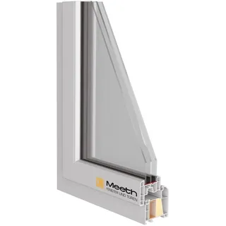 Meeth Balkontür 100 x 205 cm DIN links 1 Flügelig Dreh-Kipp, weiß