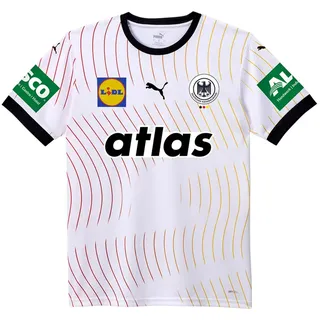 Puma DHB Home Jersey Junior SS25 with, sponsor Kinder weiß