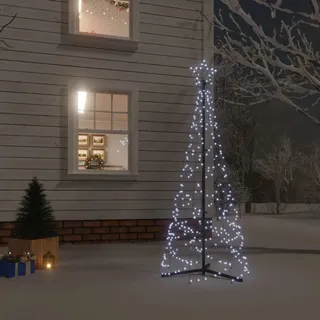 vidaXL LED-Weihnachtsbaum Kegelform Warmweiß 200 LEDs 70x180 cm