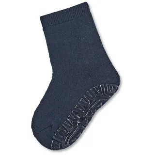 Sterntaler Fli Fli SOFT uni - Unisex Fliesen Flitzer einfarbig - warme Stoppersocken Baby mit Innenfrottee - elastische Baby und Kinder Strümpfe mit Anti-Rutsch-Sohle, marine, Größe 20 - 20