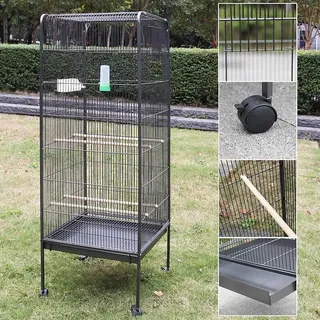 Vogelvoliere rollbar aus Metall Vogelkäfig Vogelhaus Papageienkäfig Tierkäfig - Melko