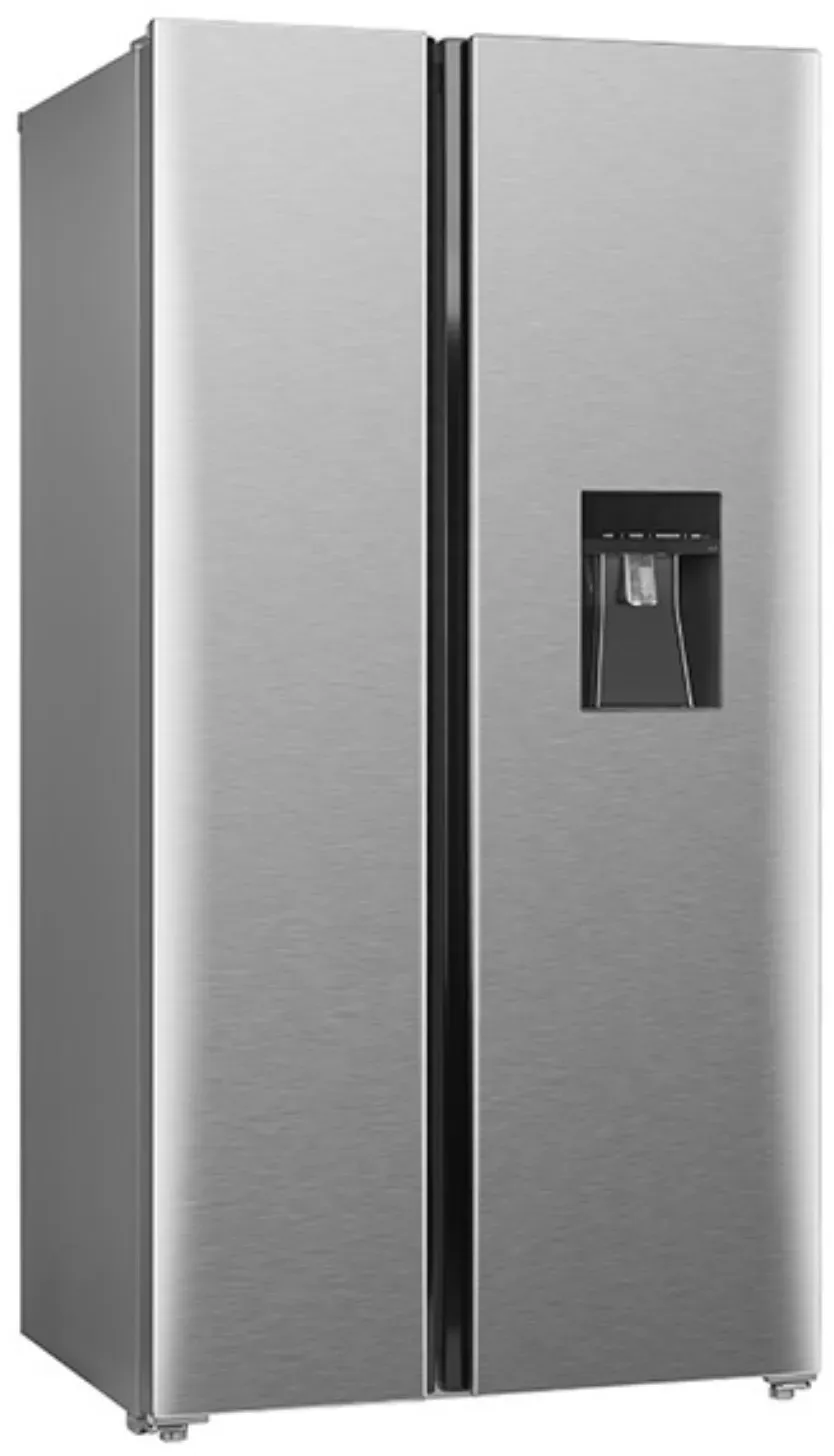 Side by Side Kühlschrank Gefrierkombi Wasserspender Inox Look 178 cm Respekta