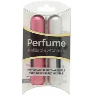 Twist & Spritz Refillable Atomiser Spray (2er Pack in Rosa und Silber)