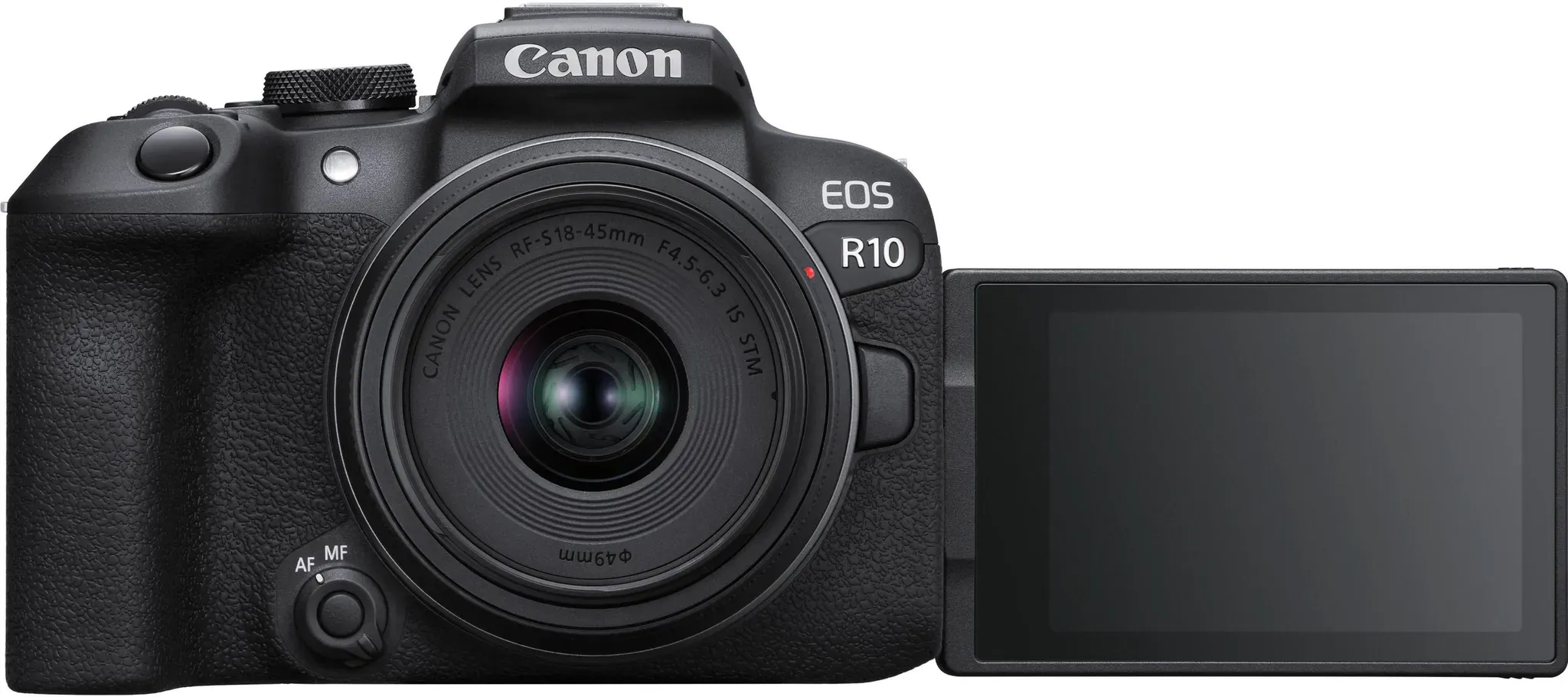 Canon EOS R10 Kit (18 - 45 mm, 24.20 Mpx, APS-C / DX), Kamera, Schwarz