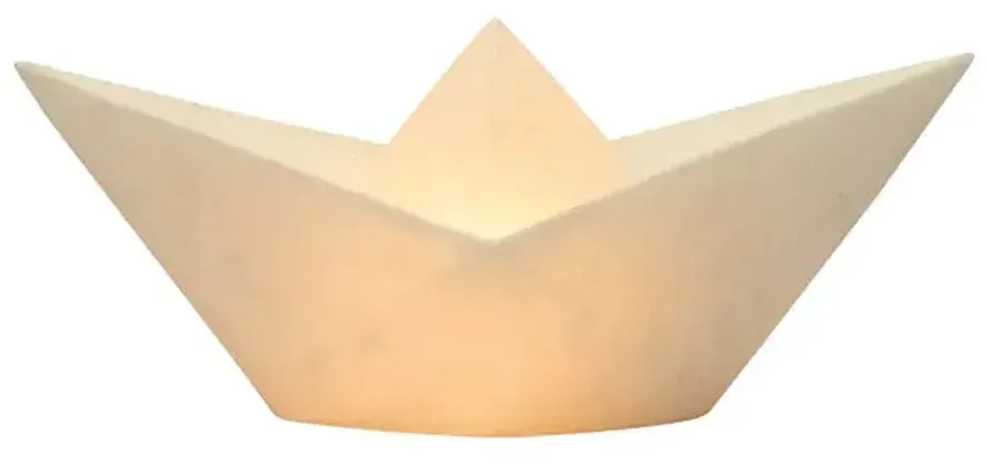 Papier Boot Lampe aus Harz, Länge 40 cm, Höhe16,5 cm