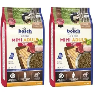 Bosch HPC Mini Adult mit Lamm & Reis | Hundetrockenfutter für ausgewachsene Hunde Kleiner Rassen (bis 15 kg) | 1 x 3 kg (Packung mit 2)