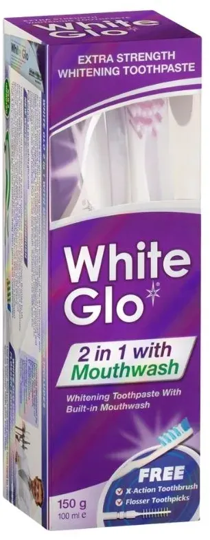 White Glo White Glo 2 In 1 Whitening Toothpaste With Mouthwash + Toothbrush (1 Set)